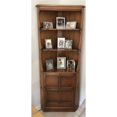 1406 - Ercol double height corner cupboard.