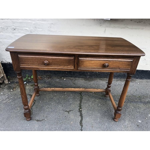 1416 - Ercol golden dawn hall table. 102.5 l x 47.5 w x 75cms h.