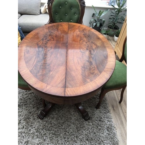 1435 - Biedermeier mahogany centre table.  118 l x 86 w x 76cms h.