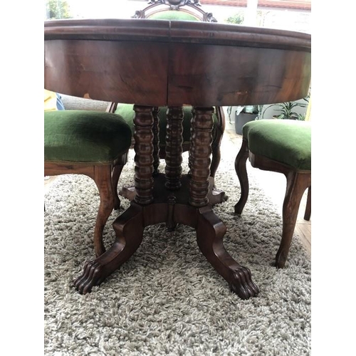 1435 - Biedermeier mahogany centre table.  118 l x 86 w x 76cms h.