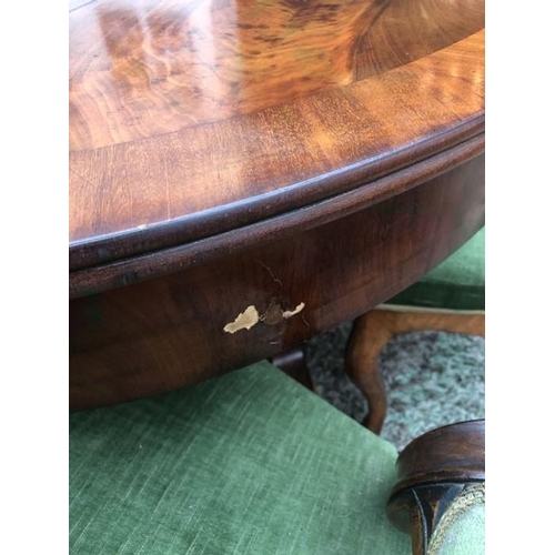 1435 - Biedermeier mahogany centre table.  118 l x 86 w x 76cms h.