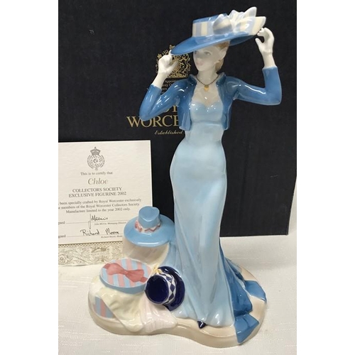 Royal Worcester pair of figurines, Premiere Figurine Diana 2002