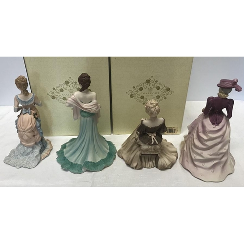 Coalport figurines collection of Age of Elegance series, matt