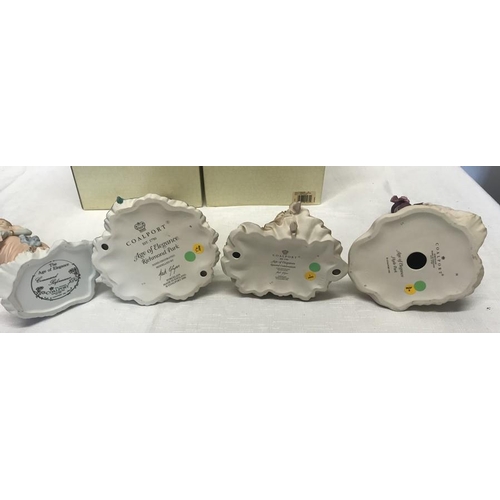 Coalport figurines collection of Age of Elegance series, matt