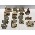 Collection of 17 Lilliput Lane cottages including St Mary's Church.
