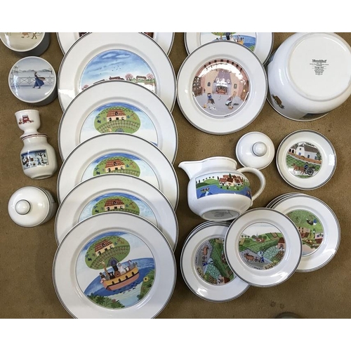 40 - Villeroy and Boch Design Naif pattern tea and dinner ware, 40 pieces plus Villeroy and Boch Luxembou... 