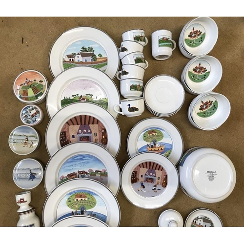 40 - Villeroy and Boch Design Naif pattern tea and dinner ware, 40 pieces plus Villeroy and Boch Luxembou... 