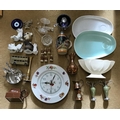 Mixed lot, Royal Worcester clock, Poole plates, Eastgate vase (chip to rim) Wade Friars and various ... 