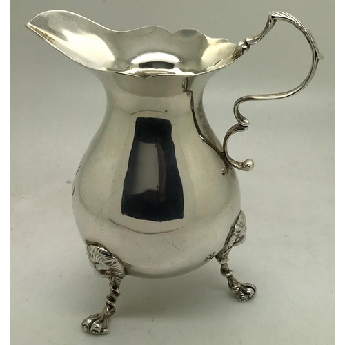 473 - Victorian silver cream jug, London 1898, maker Charles Stuart Harris. Initialled in front V.R. 108.3... 