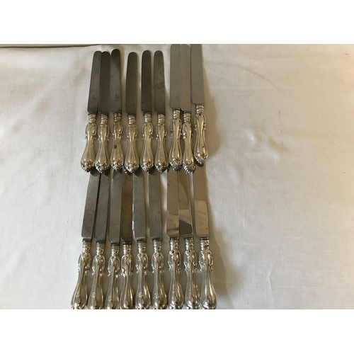 486 - An extensive suite of fine quality hallmarked silver cutlery in Kings shape Victoria pattern. Initia... 