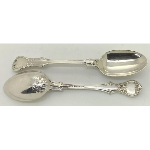 486 - An extensive suite of fine quality hallmarked silver cutlery in Kings shape Victoria pattern. Initia... 