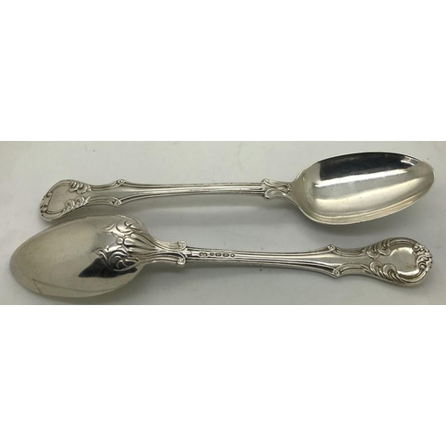 486 - An extensive suite of fine quality hallmarked silver cutlery in Kings shape Victoria pattern. Initia... 