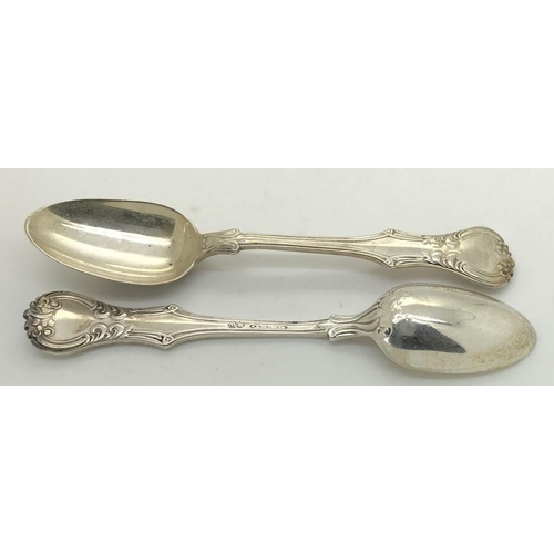 486 - An extensive suite of fine quality hallmarked silver cutlery in Kings shape Victoria pattern. Initia... 