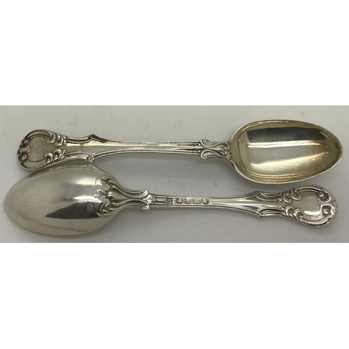 486 - An extensive suite of fine quality hallmarked silver cutlery in Kings shape Victoria pattern. Initia... 