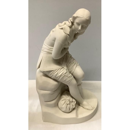 5 - A Parian figure of Dorothea designed by John Bell with a relief moulded Victorian registration lozen... 