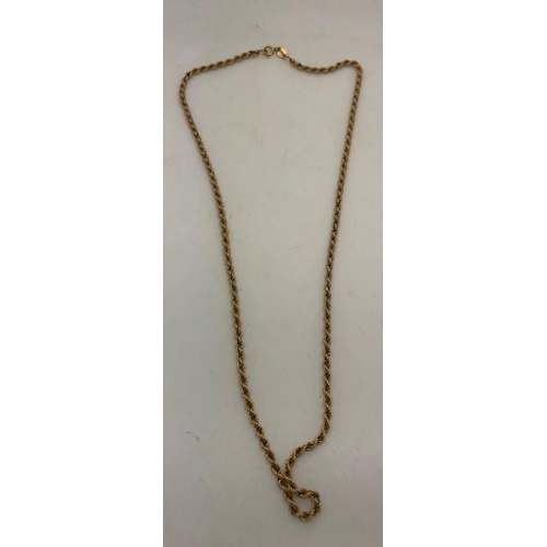 536 - A 9ct gold chain necklace. 3.1gms.