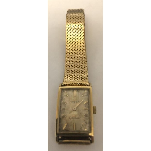 550 - A ladies Omega Ladymatic 18 carat gold wrist watch, total weight 38.9gms.