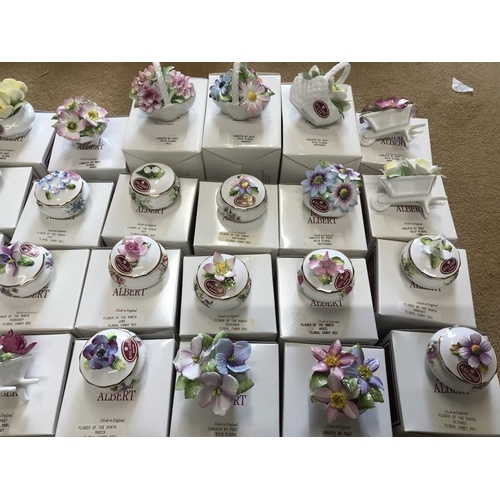 69 - Royal Albert bone china posies, flowers of the month, all boxed as new condition.