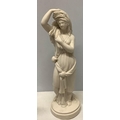 An unmarked Parian figure of a female. 36cms h.