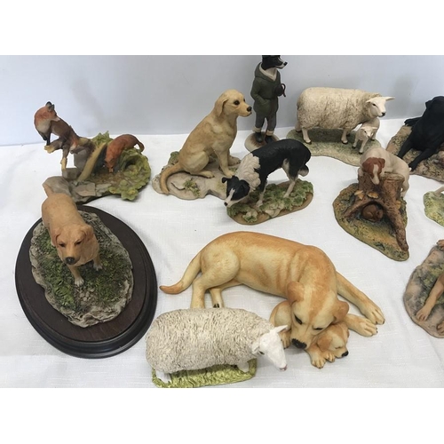 90 - Border Fine Arts selection, Gun dogs, Terriers, Sheep and Badger, Teviot dale Sheep dog and Labrador... 