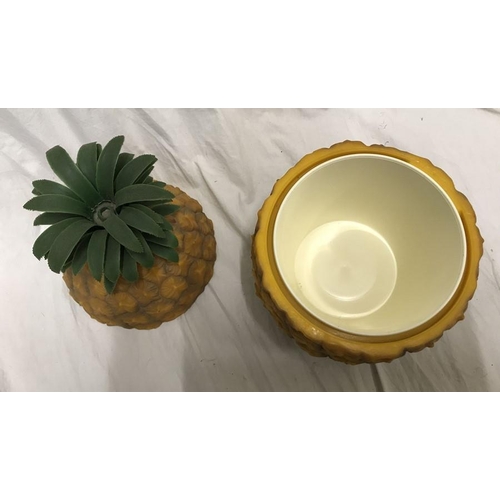 1166 - A 1970's pineapple ice bucket, 29cms approx.