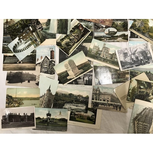 1182 - Postcard collection of 99 early 20thC British topographical, Lancaster, Oldham, Haslingden, Bolton, ... 