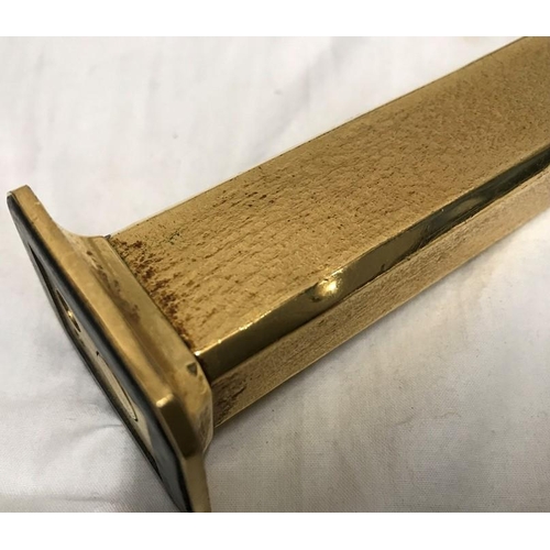 1184 - Dunhill tallboy gold plated table cigarette lighter 11cms h and brass zippo petrol lighter.