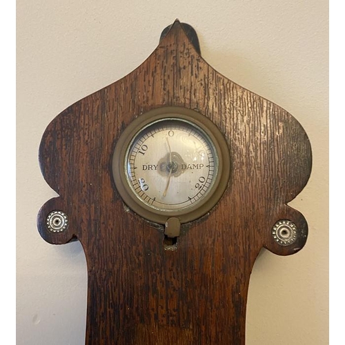 1218 - A 19thC rosewood, banjo barometer. William Hanson Hexham, 2 dial. 104 h x 33cms w. Inlaid with mothe... 