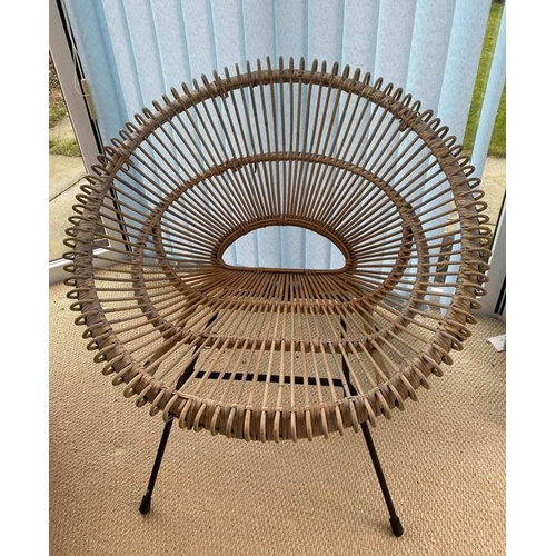 1272 - A mid Century basket chair.