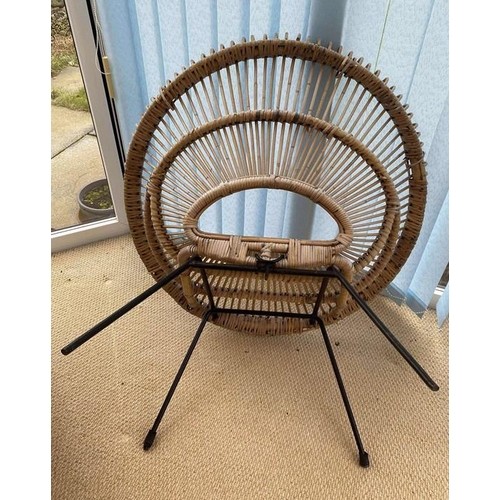 1272 - A mid Century basket chair.