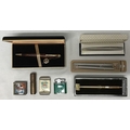 A collection of pens and lighters to include Laque Norton pen with presentation box, gold colour Pap... 
