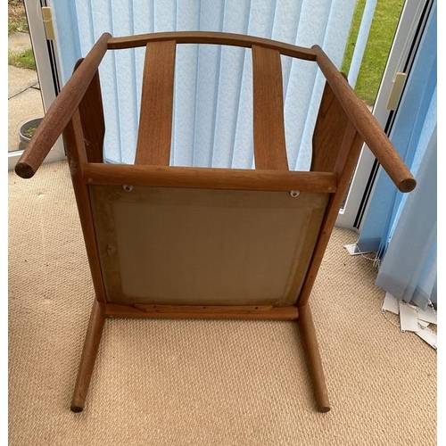 1603 - Teak mid Century armchair, makers label to back, Charles France and Son. Mid 60's. 79 w x 70 d x  70... 