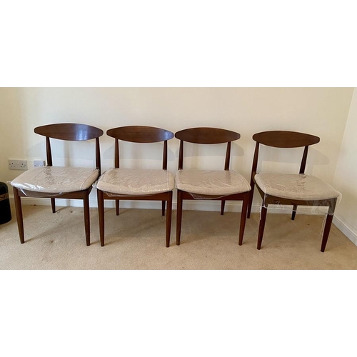 1608 - Four G-Plan chairs. 44.5 d x 51cms w.