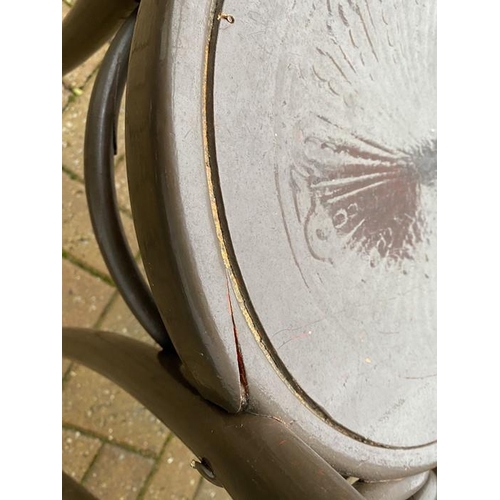 1614 - Five early 20thC bentwood  chairs, two painted.