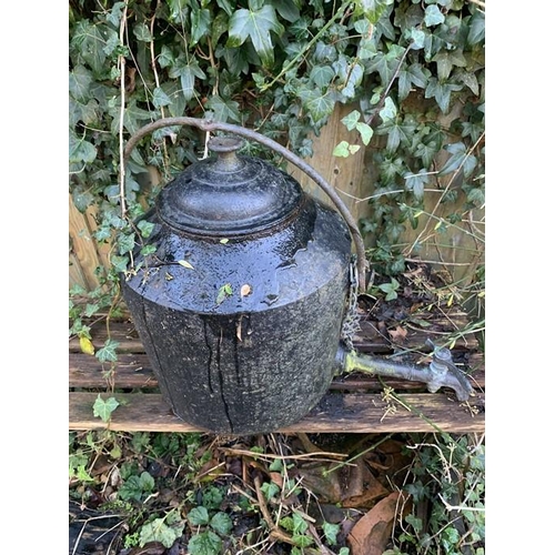 1620 - A cast iron pot, 40cms h.