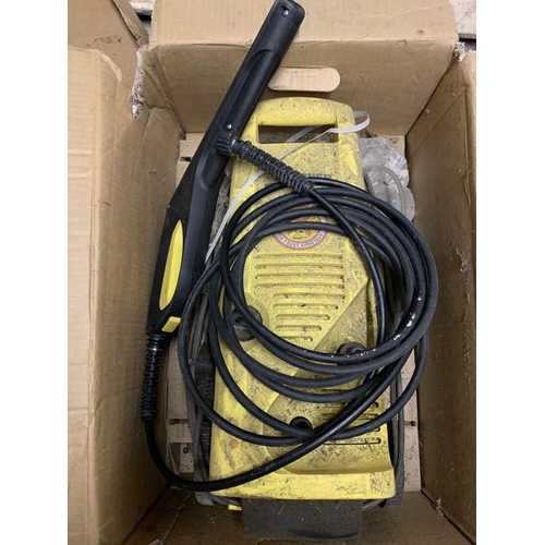 1637 - A Karcher B203 pressure washer and fittings.