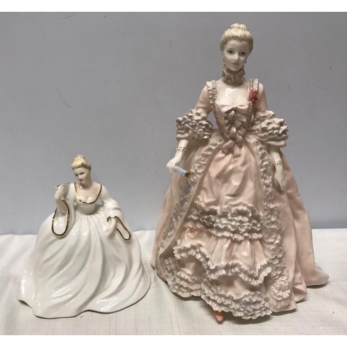 186 - Two Coalport figurines, Femme Fatales Series, Madame de Pompadour Ltd Edition 1563 of 12500. 23cms h... 