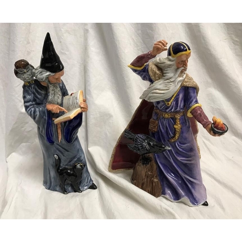 239 - Two Royal Doulton figures, The Sorcerer HN4252, 24cms h and The Wizard HN2877, 25cms h.