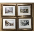 Set of four framed colour prints, RNLI Freeman, Whitby Viaduct, Robin Hoods Bay, Beck Hall and the P... 
