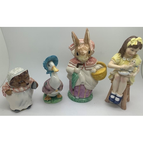 248 - Ceramics to include Beswick Goodnight choir (some a.f), Beswick ducks a/f, Beswick Beatrix Potters, ... 