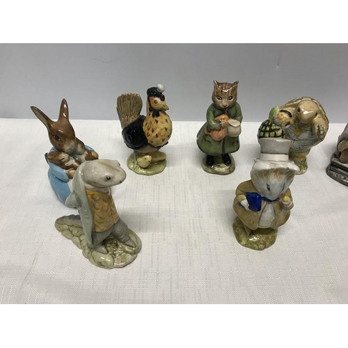 252 - Beswick Beatrix potter figurines collection of 11 characters.