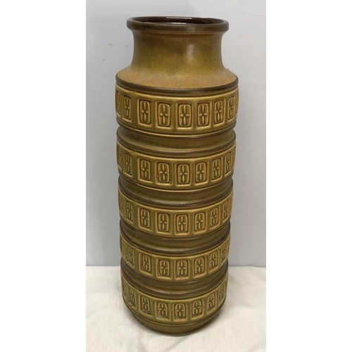 255 - Large West German pottery vase 52cms h x 20cms w. Base stamp 268-51.