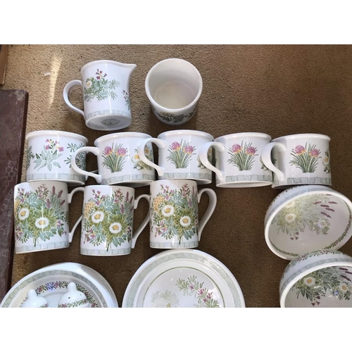 270 - Portmeirion Garden Herbs part tea and dinner ware. 36 pieces.