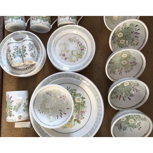 270 - Portmeirion Garden Herbs part tea and dinner ware. 36 pieces.