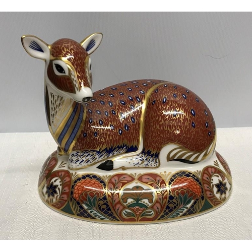 272 - Royal Crown Derby Collectors Guild Exclusive, Deer Fawn 13cms h x 16cms w.