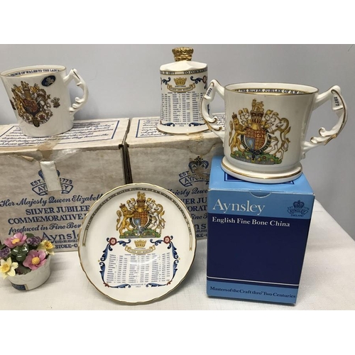 288 - Aynsley pottery, Royalty Commemorative, Silver Jubilee, Charles and Diana, General George Washington... 