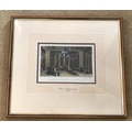 Framed coloured steel engraving 1842. Examination of the Students of the University of Durham. 19 w ... 
