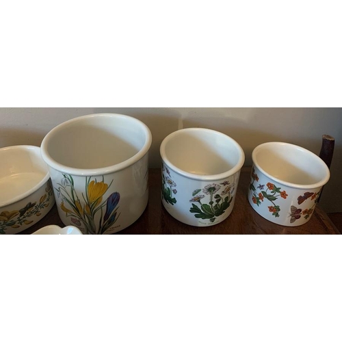 292 - A quantity of Portmeirion pottery planters and vases, Botanic Garden and Variations. 12 in total. Ta... 