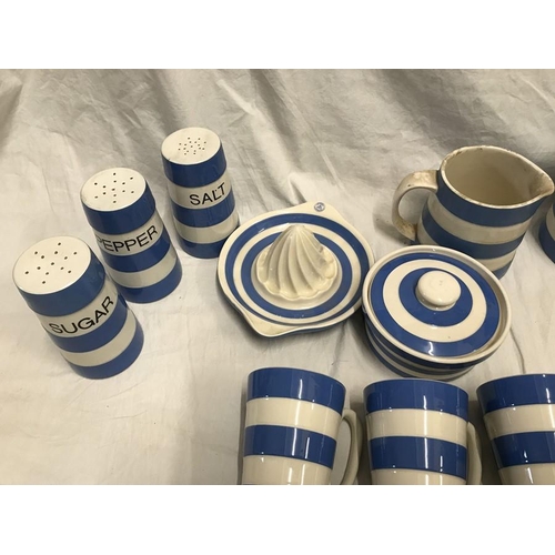 298 - Blue and white Cornish kitchen and tea ware, some cloverleaf, some TG Green Special Edition 2004, su... 