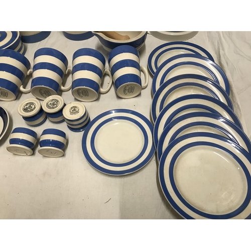 298 - Blue and white Cornish kitchen and tea ware, some cloverleaf, some TG Green Special Edition 2004, su... 